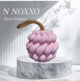 Resim Beton Stoper Dekoratif Burgu Beton Kapı Stoperi Kapı Durdurucu Kapı Tutucu Pembe 