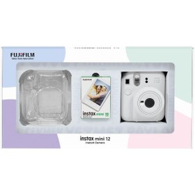 Resim Fujifilm Instax mini 12 Beyaz Fotoğraf Makinesi 10'lu Film ve Pleksi Kılıf Bundle Box 