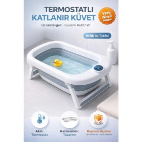 Resim Empressco Lirazon Termometreli Katlanır Bebek Küveti Kaymaz Ayaklı Dokunmatik Ekranlı Yenidoğan Banyo Küveti 45L - Fiyatı, Yorumları 