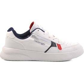 Resim Slazenger Beyaz Lacivert Kadın Spor Ayakkabı Sneaker 