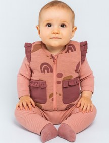 Resim Motebarn Wear Kız Bebek Renkli Şişme Müslin Yelek Pembe 