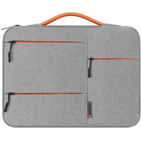 Resim Ximistore9 14 İnç İş Laptop Çantası Su Geçirmez Gri İş Kullanıma Uygun Pu Kollü Taşınabilir Laptop Çantası 