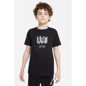 Resim Qivi International Jazz Day Piano Button Baskılı Unisex Çocuk Siyah T-Shirt 