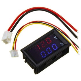 Resim TLS Robotik 0.28 inç 100V 10A Çift LED Ekranlı Voltmetre ve Ampermetre Modülü 