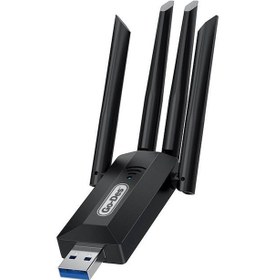 Resim 4 Antenli Kablosuz İnternet Sağlayıcı Usb Wifi Wireless Adaptör Go Des Gd-bt318 Çift Bantlı 1200m 