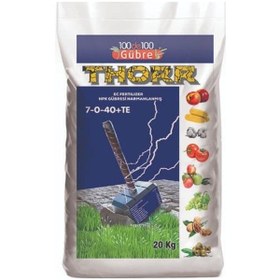 Resim Thorr 7-0-40 Dengeli Npk Klorsuz Gübre Damlama Gübresi 20 Kg 
