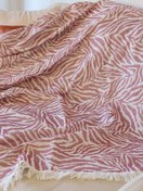 Resim Koza Mix towel Çekyat Koltuk Örtsü Zebra Bordo 160x220cm Pamuklu 