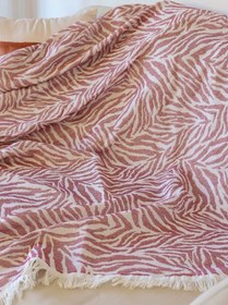 Resim Koza Mix towel Çekyat Koltuk Örtsü Zebra Bordo 160x220cm Pamuklu 