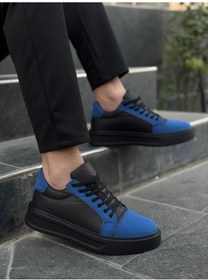 Resim Kb-x46 Kuback Siyah Sax Mavi Yüksek Siyah Taban Günlük Spor Ayakkabı Göründüğü Gibi 
