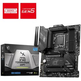 Resim MSI MAG B760 Tomahawk WiFi Soket 1700 DDR5 6400(OC) PCI-E Gen 5 3X M.2 U 