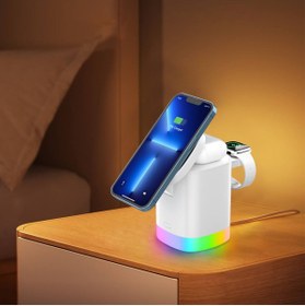Resim ACL AW13 3In1 15 Watt Kaanabilir Wireless Şarj Standı 