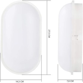 Resim SU GEÇİRMEZ 20W BEYAZ KASA GÜN IŞIK 4200K BAHÇE TERAS BANYO İÇ DIŞ MEKAN LED IŞIK 2000LM (1 ADET) 