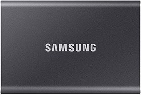 Resim Samsung Taşınabilir T7 SSD, USB 3.2 Gen 2 TB, 1.050 MB/sn Okuma, 1.000 MB/sn Yazma, Gri, MU-PC2T0T 