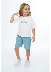 Resim Toontoy Kids Toontoy Kız Çocuk Baskılı Şortlu Takım Açık Mavi 