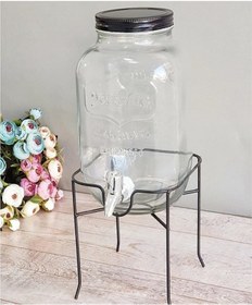 Resim Cam Sebil, Damacana, Şerbetlik 4 L Şeffaf 