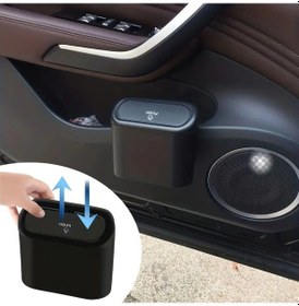 Resim Araç İçi Takılarak Sabitlenebilen Mini Kapaklı Çöp Kovası 5545 Çok Renkli 