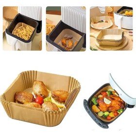 Resim Dora Shopping Airfryer Pişirme Kağıdı, Fritöz Yağlı Kağıdı, Yanmaz Kağıt 50 Adet (Kare) 
