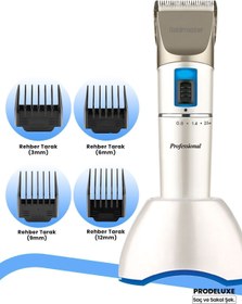 Resim GOLDMASTER Pro Deluxe 4 Saat Kablosuz Kullanımlı 20 Kademe Saç Ve Sakal Kesme Makinesi 