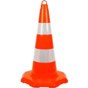 Resim Hayat Trafik PVC Trafik Konisi 52 cm Çift Reflektifli Trafik Dubası 
