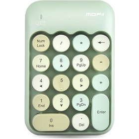 Resim kruxon Mofii X910 Kablosuz Yuvalak Tuşlu Retro Daktilo Numlock Klavye 