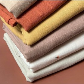 Resim Tinybabyconcept Soft Organik % 100 Pamuk Tek Kat Müslin Kundak Örtüsü Bebek Battaniyesi Bej Renk 110x110 Cm 