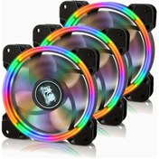 Resim OEM Qpart Qr-01 Fan Rainbow 12cm Rgb Ledli Masaüstü Bilgisayar Kasası Fanı 