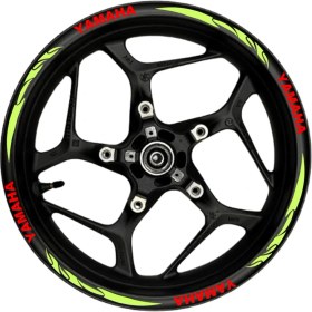 Resim Yamaha Kırmızı Yazılı Neon(Fıstık Yeşili) Pençe Şeritli 