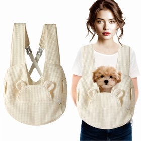 Resim 1 adet Pet Sırt Çantası Köpek Sırt Çantası, Ayarlanabilir Kedi Sırt Çantası, Küçük ve Orta Boy Köpekler için Uygun, Pet Sırt Çantası, Yürüyüş, Omuz Pedli Pet Ön Taşıma Sırt Çantası, Ayarlanabilir Seyahat Omuz Sırt Çantası, Küçük Köpekler ve Kediler için Uygun 
