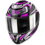 Resim Givi 50.9 Kapalı Kask Mat Siyah Atomıc Lady Tıtanıum Gri Pembe 