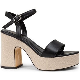 Resim Deery Siyah Platform Topuk Kadın Sandalet - K1040zsyhm01 Siyah 