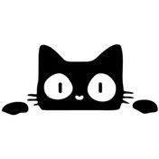 Resim Bagajdan Bakan Kedi Sticker Oto-motor-laptop-duvar-dekor 20 X 8 Cm 