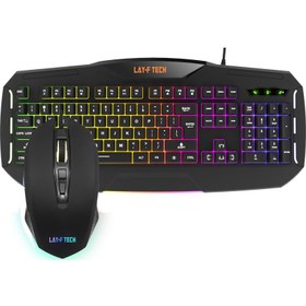 Resim Layftech SC790-SC128/A Oyuncu Klavye Mouse Set,RGB 88 farklı ışıklı Gaming Set 