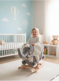 Resim Tommybaby Egitici Peluş Sallanan At Ahsap Sallanan At Fildişi 