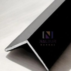 Resim Siyah Alüminyum Köşe Profili 2x2 Cm, 3 Metre Uzunluk 