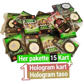 Resim STOREMAX 15 Adet Futbolcu Kartları + 1 Adet Hologram Futbolcu Kartı + 1 Adet Hologram Taso -Futbolcu Kartları 