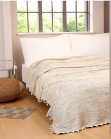 Resim Doğal Pamuk , Yumuşak , Çok Amaçlı Örtü , Koltuk Örtüsü , Battal Boy Pike 240 X 260 Cm - 1 - Kırçıllı Natural Çok Renkli 