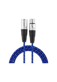 Resim Konesam 5m Uzunlukta Mavi Nilon Örgülü Xlr Erkek-dişi Mikrofon Kablosu, Ses Kalitesi İçin Dayanıklı Metal Bağlantı, Stüdyo Ve Canlı Performans Uyumlu Diğer 