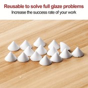 Resim 50 adet Yüksek Sıcaklık Dayanıklı Seramik Pottery Kiln Çivileri - Refrakter Destek için Yeniden Kullanılabilir Koni Destek Çivileri, Tam Glayz Pottery Araçları için İdeal, Kiln Araç|Refrakter Destek Çivileri|Dayanıklı İnşaat, Seramik Araçları 
