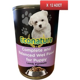 Resim Econature Kuzu Etli Konserve Yavru Köpek Maması 12 x 400 G 