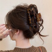 Resim Kadınlar için uygun, tek parça, kaplan desenli büyük boy retro saç tokası, 14 yaş ve üzeri 