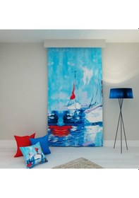 Resim PAREDORA Mavi Yolculuk Tek Kanat Fon Perde 