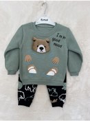 Resim Keyifli Ayıcık Üç İplik Erkek Takım Yeşil 