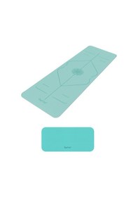 Resim Gymo Hizalamalı 6mm Tpe Yoga Matı Pilates Minderi Diz Dirsek Koruyucu Matlı Set Nane Yeşili Yeşil 