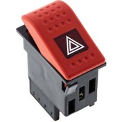 Resim allestock Universal Sinyal Flaşör Düğmesi Anahtarı 6 Pin Rocker Switch Buton - Ampullü 12v 