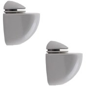 Resim 2 Adet Pelikan Plastik Cam Raf Tutucu Etejer Gri Kırılmaz 