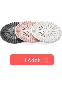 Resim Yuvarlak Süzgeç Lavabo Süzgeci Kaymaz Vantuzlu Banyo Süzgeci 