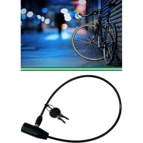 Resim Bisiklet Motor Kask Kilidi 65 cm 1 Adet Çelik Halatlı Dayanıklı Kilit 1410 