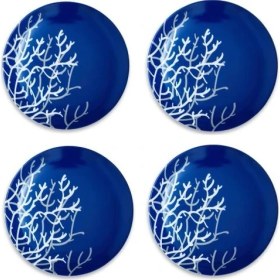 Resim Zm Decor Mercan Mavi Tabak 4'Lü Set 28Cm 