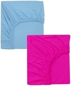 Resim 2 Adet 65 x 95 + 10 cm Anne Yanı Lastikli Penye Kumaş Bebek Çarşafı 