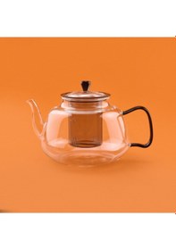 Resim Tohanaa Cam Süzgeçli Demlik - Şeffaf / Antrasit - 1100 Ml Renkli 